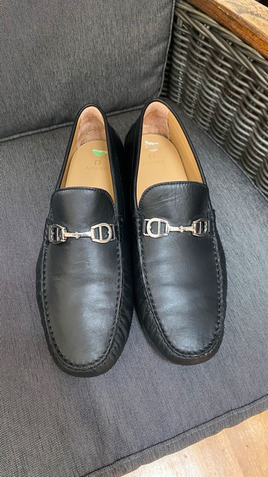 Aigner Slipper Mokassins „Johnny“ neu schwarz 46 in Bremen