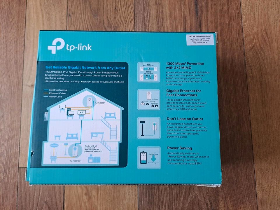 tp-link TL-PA8033P Powerline DLAN Starter Kit Gigabit Repeater in Bretzfeld