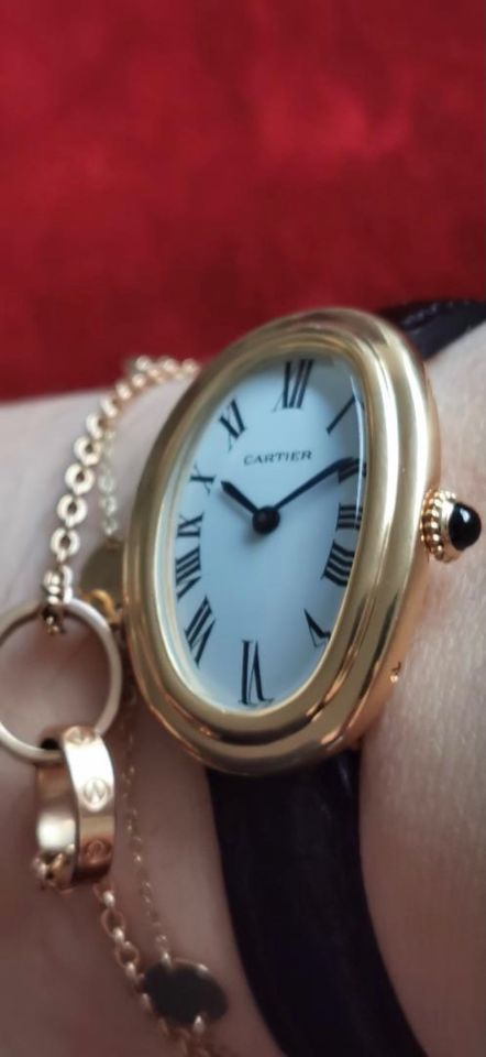 Elegante Cartier Baignoire aus den 80ern - 18K GG mit Originalbox in München