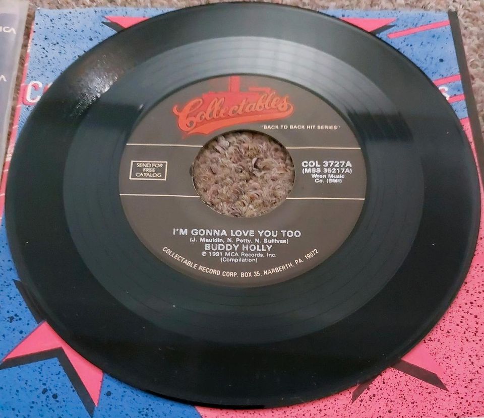 3 Singles Vinyl Buddy Holly ohne original Cover in Großschönau