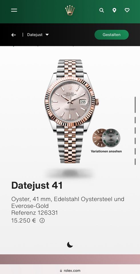 Rolex Datejust 41 Ref 126331, LC 100 Jubilee Sundust Stahl/Gold in Zwiesel