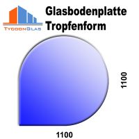 Neu Glasbodenplatte Tropfenform 1100x1100mm * TycoonGlas * Baden-Württemberg - Meßstetten Vorschau