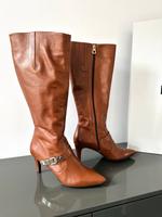 Luxus Stiefel ZINDA Leder Cognac braun 39 NEU Stiefelette Boots Hessen - Darmstadt Vorschau