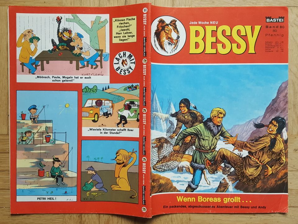 Bessy 80 Wenn Boreas grollt 1967 Comic Z1- selten Top Zustand in Hameln