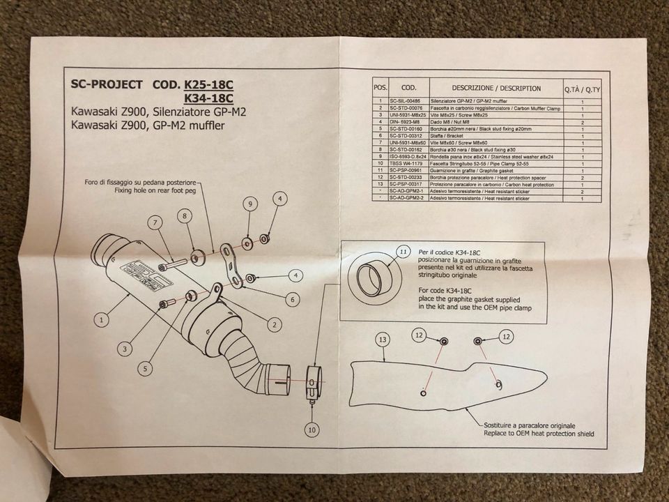 SC Project GP-M2 Auspuff Dämpfer Kawasaki Z900 2020-2024 Euro 5 in Bad Bentheim