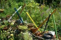 Kunsthandwerk Glasstangen Gartengestaltung Gartenzaun Sichtschutz Bayern - Baisweil Vorschau