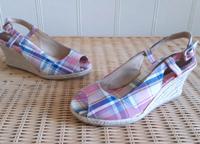 Graceland Wedges, Sandalen, Keilsandalette, Stoffschuhe, Karo, 40 Baden-Württemberg - Waibstadt Vorschau