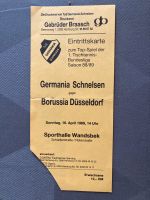Germania Schnelsen-Borussia Düsseldorf, 1 Eintrittskarte (alt),TT Wandsbek - Hamburg Tonndorf Vorschau