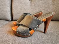 Damenpumps - Zara Black Leather Mules - TOP Hessen - Michelstadt Vorschau