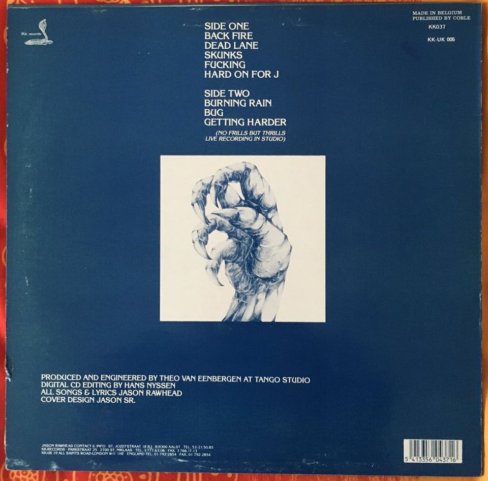 JASON RAWHEAD Backfire LP 1st Press 1989 TRASH METAL Alternative in Bünde