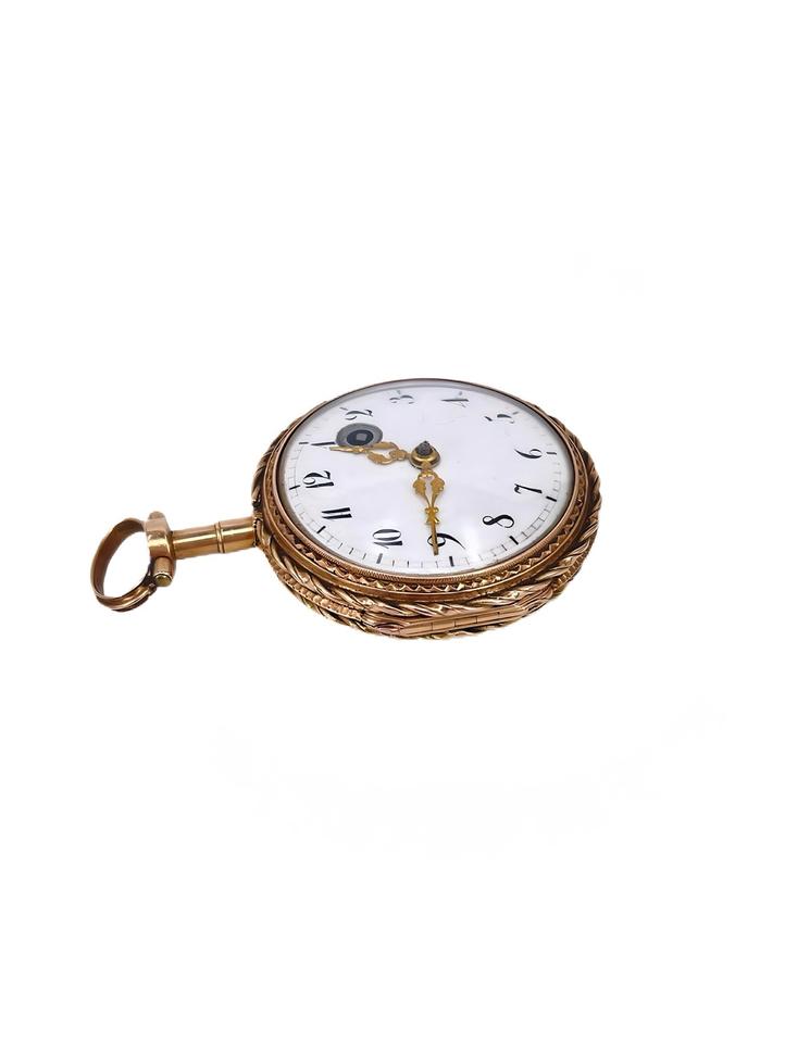 Feine Spindel Taschenuhr Charles Le Roy Paris 18k Gold 38mm in Obernzenn