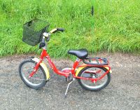 Puky Fahrrad rot, Fahne Einkaufskorb Zustand gut, Kettenschutz 16 Hessen - Mörlenbach Vorschau