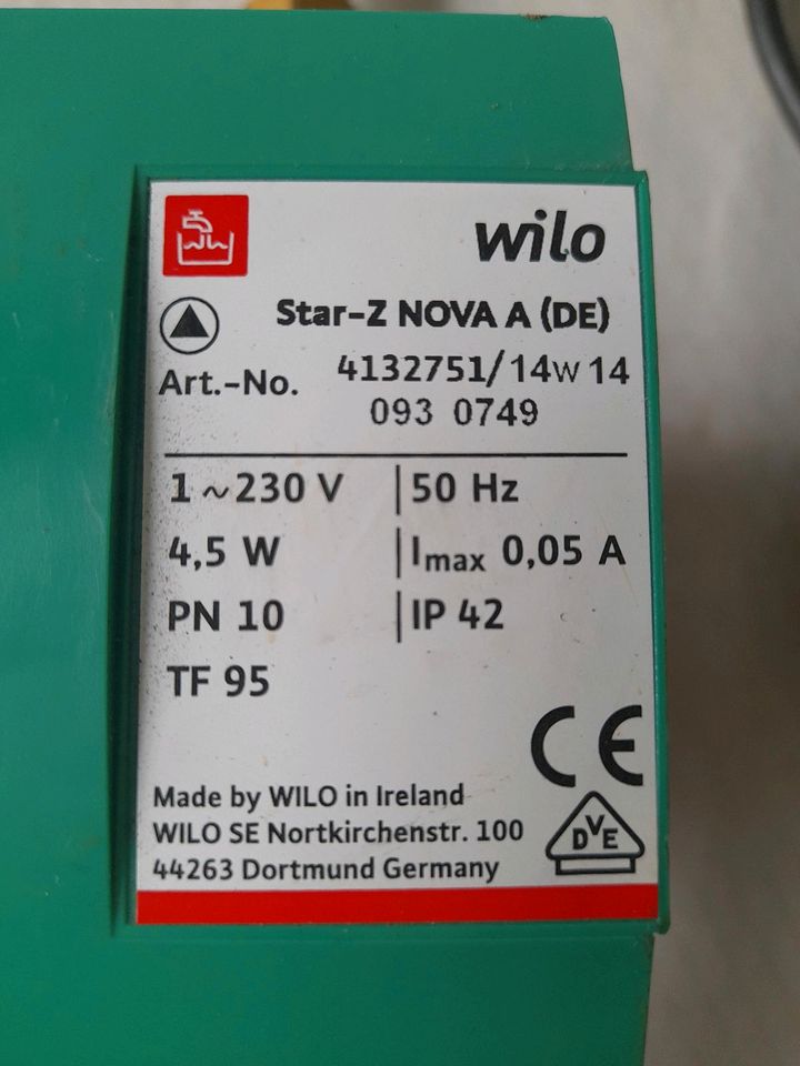 Wilo Star-Z Nova A gebraucht in Eisleben