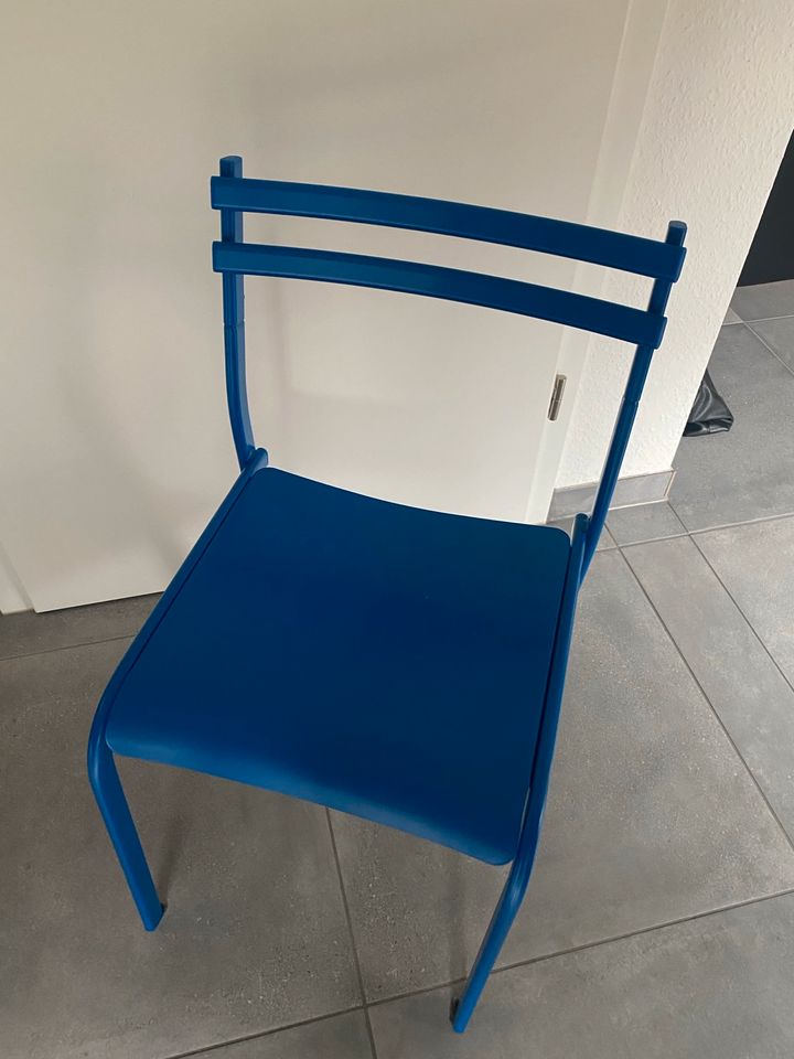 Ikea GENESÖN Stuhl, Metall/blau in Dinklage