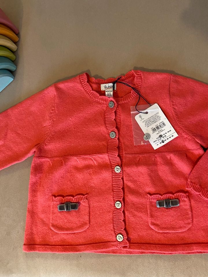 Neu Blukids Strickjacke korallenrot Gr. 74 Jäckchen in Affalterbach  