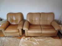 Echtleder Couch 2er Zweisitzer und 1er Sitzkombination Karamell Saarland - Neunkirchen Vorschau