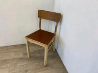 #A DDR Küchenstuhl Holzstuhl Sitzfläche Linoleum braun alt antik Sachsen - Burgstädt Vorschau