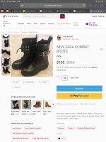 Zara Leder Boots Stiefel Gr. 37 schwarz Berlin - Steglitz Vorschau