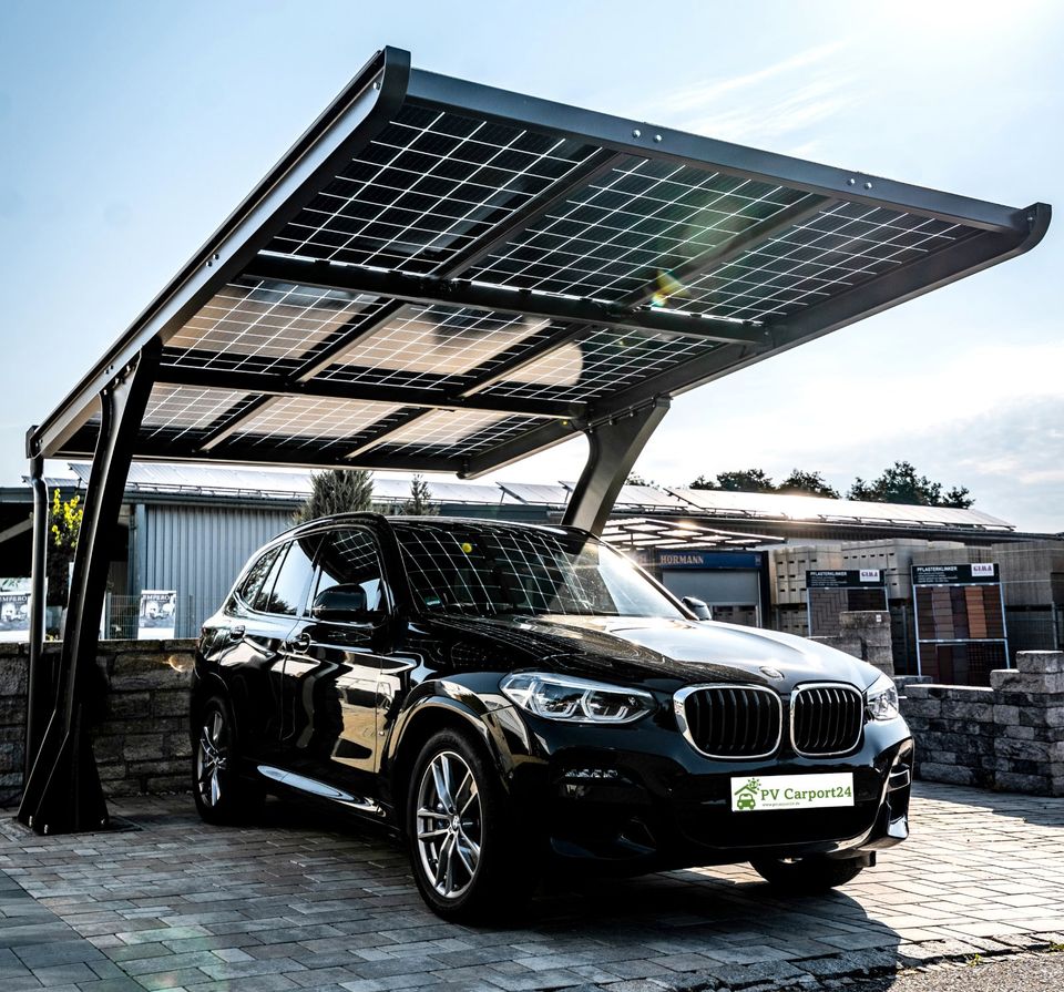 Carport mit Solar aus Stahl verzinkt und pulverbeschichtet ☀️☀️ in München