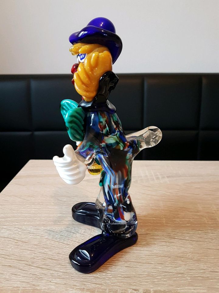 Glas Clown Murano bunt Deko Haus Vintage keine Mängel sichtbar in Mehlbach