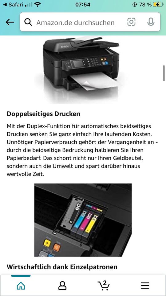 Epson WF 2760 DWF WORKFORCE schwarz WLAN Drucker Scanner Kopierer in  Niedersachsen - Lüneburg | Drucker & Scanner gebraucht kaufen | eBay  Kleinanzeigen ist jetzt Kleinanzeigen