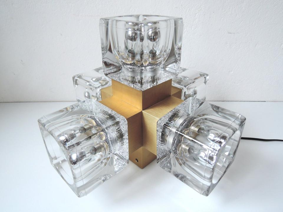 Deckenlampe Peill & Putzler Cube Messing Midcentury Vintage 70er in Berlin