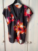 Joop! Seidenbluse Orange Pink Schwarz 42 Kurzarm Bluse 100% Seide Essen-West - Holsterhausen Vorschau