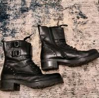 Schwarze Lederschnürboots  Gr 38 Cox Brandenburg - Groß Kreutz Vorschau