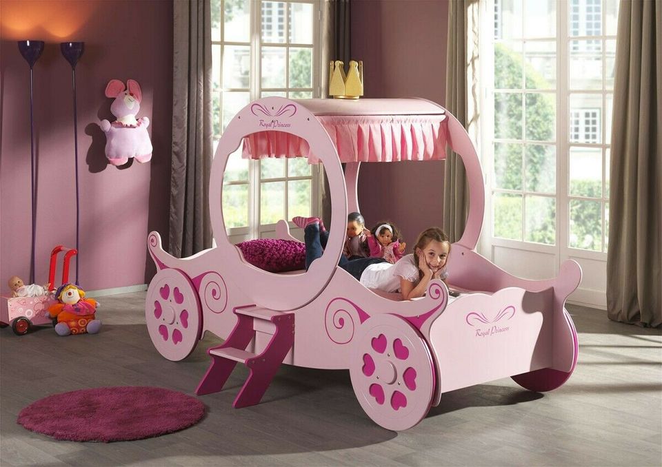 Kutschenbett Kinderbett Kisha Rollrost rosa Mädchen Prinzessin in Hamm