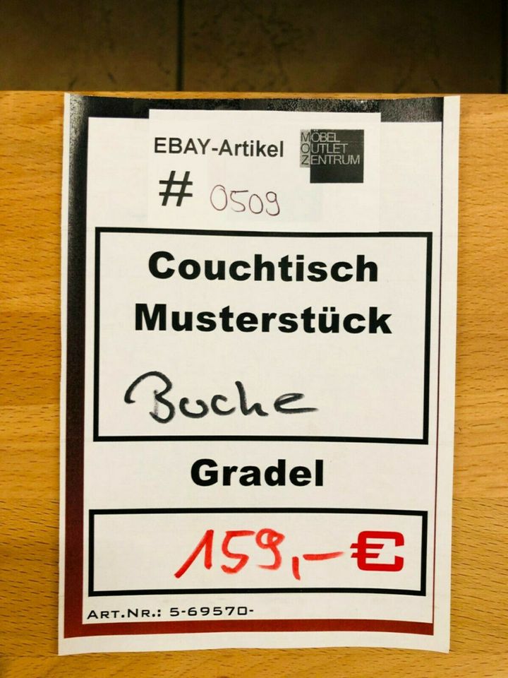 Couchtisch Buche Metall weiß (ebay #0509) in Altdorf