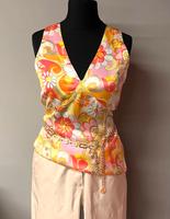 OUI Top Bluse M erfrischend Blumenmuster aus 100% Seide Bayern - Waldkirchen Vorschau
