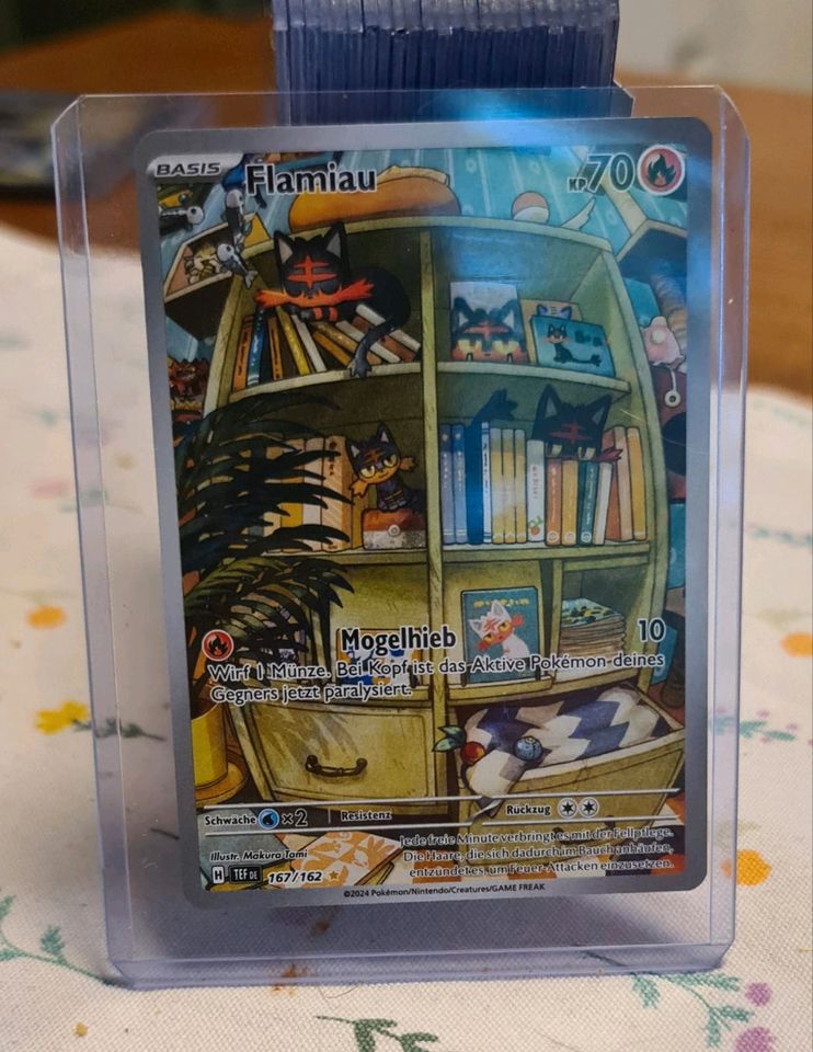 Pokemon TCG Karte Flamiau Fullart 167/162 Gewalten der Zeit in Ruderting