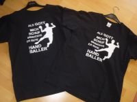 T-Shirts Handball2GO Gr.L Als Gott mich schuf neuwertig 2x je 15€ Hessen - Langen (Hessen) Vorschau