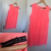 Lachs Koral Chiffonkleid - Primark - 40 L - Curvy Fashion Bielefeld - Gadderbaum Vorschau
