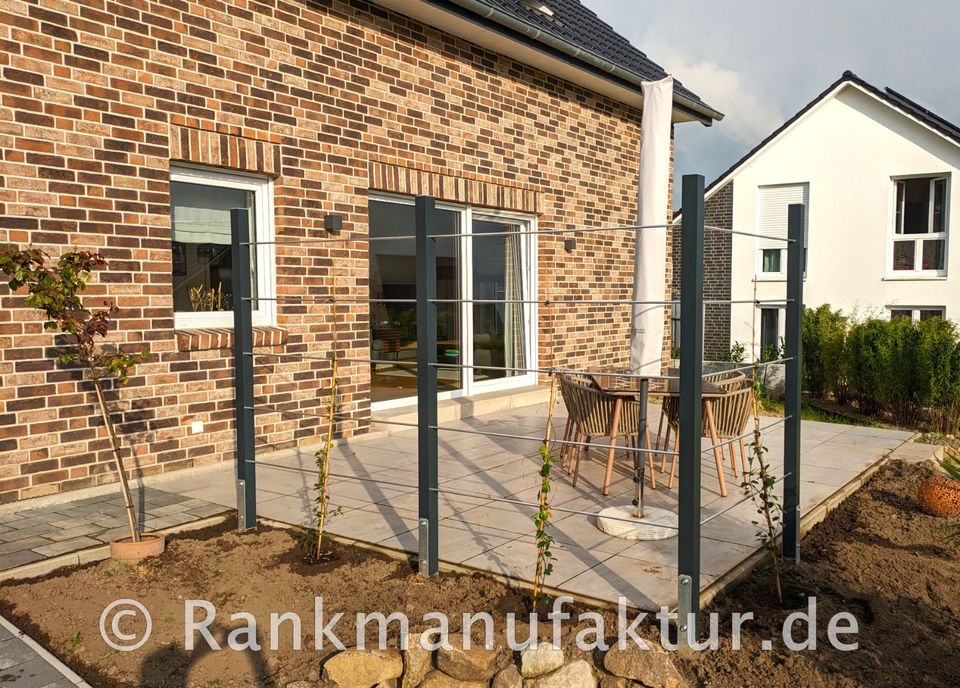 ☘️RANKMANUFAKTUR Design Rankhilfe Rankgerüst Kletterhilfe Rankgitter Spalier Rosenbogen Metall Holz Sichtschutz Garten Terasse Spalierobst Weinrebe Himbeeren Balkon Sichtschutzzaun Hochbeet Pergola ☘️ in Röthenbach