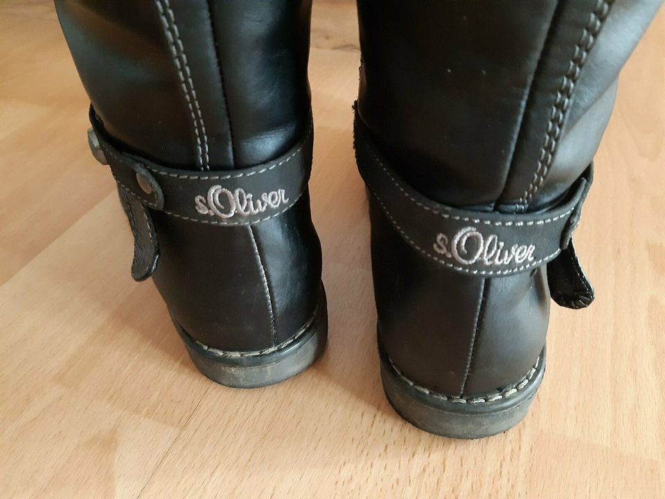 Mädchen WINTERSTIEFEL s.Oliver schwarz Größe 35 neuwertig! in Eging am See