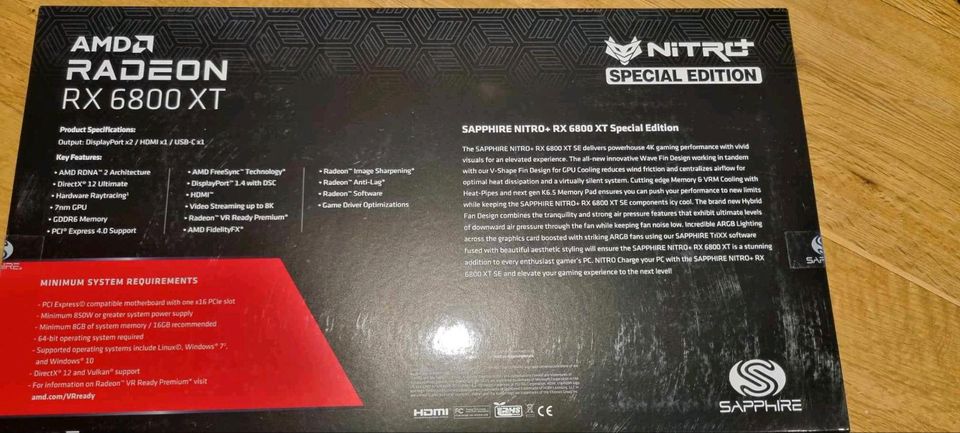 Grafikkarte AMD Radeon 6800 XT Sapphire Nitro+ in Rottenburg am Neckar