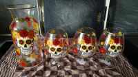 Los Muertos Skull 3 Gläser und 1 Karaffe/Flasche Hanbemalt Nordrhein-Westfalen - Lünen Vorschau