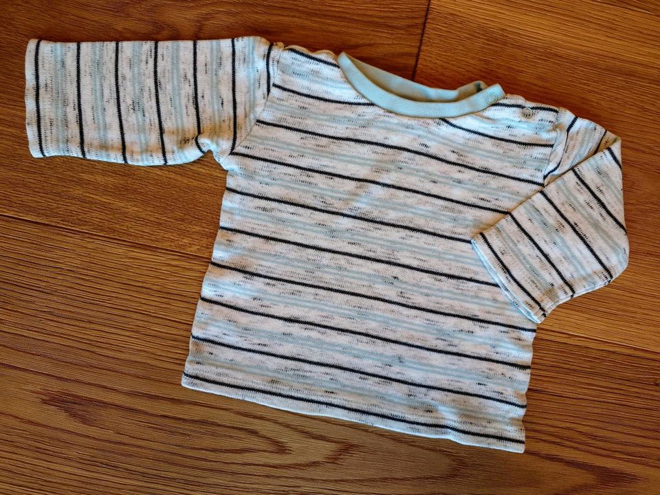 ✅ Shirt+Hosen von Jacky Baby grau/mint-grün gestreift, Gr.68/74 in Mühlacker