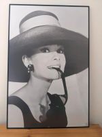 Großes Bild mit schwarzem Rahmen, Audrey Hepburn Baden-Württemberg - Leonberg Vorschau