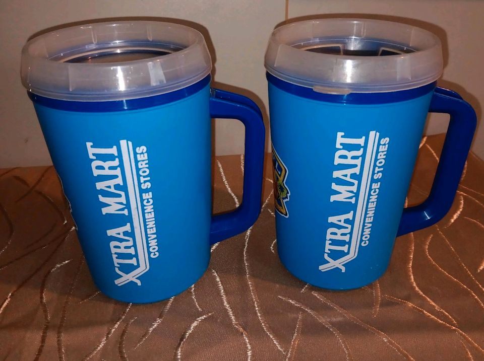 2 Stück Vintage Thermo "Aladdin" Becher "XTRA MART"Sammler... in Bretzenheim