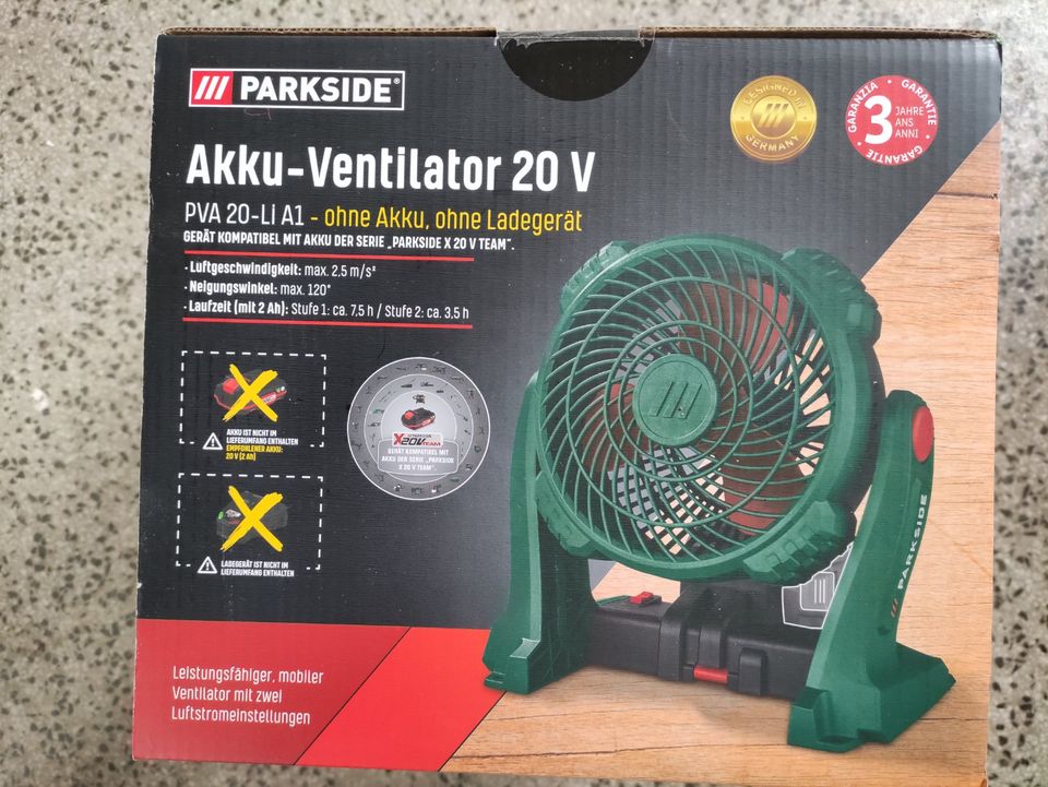 Akku Ventilator von Parkside / Lidl NEU mit Restgarantie in Sachsen -  Meißen | eBay Kleinanzeigen ist jetzt Kleinanzeigen
