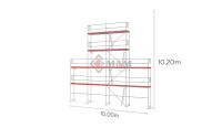 Gerüst Giebel 82 qm Stahlbeläge 10 x 10,2m mit Bordbretter Baden-Württemberg - Schwäbisch Hall Vorschau