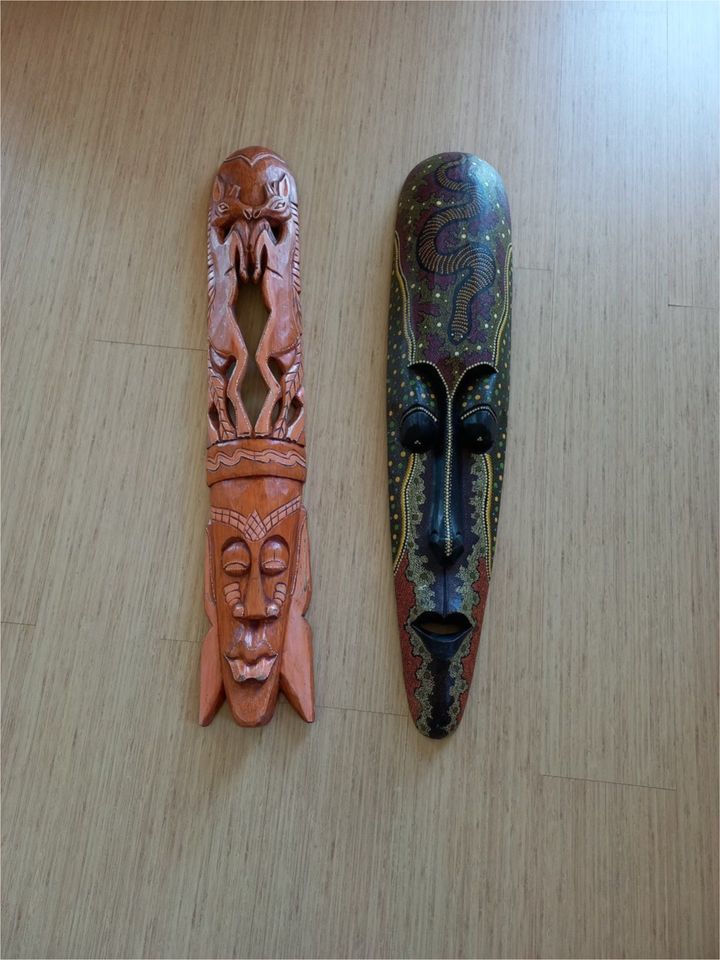 2 Stück  große Holzmaske, afrikanische Holzmaske, Deko Kunst in Wittstock/Dosse