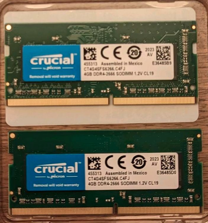 Crucial RAM 8GB DDR4 2666MHz Laptop-Speicher CT4G4SFS6266 NAS in Neuhausen ob Eck