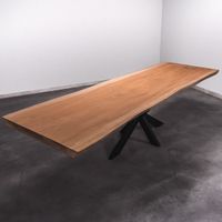 Baumstamm Esstisch 3.1m x 1m Nachhaltig Massivholztisch aus 1 Stück Holz Bohlentisch Baumkantentisch Baumstammkanten Wohnzimmertisch Holztisch Design Tisch Stahlbeine Edelstahl Tischbeine Nordrhein-Westfalen - Ochtrup Vorschau