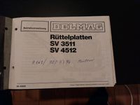 Delmag rüttelplatte SV 3511,4512 Betriebsanleitung Bayern - Berchtesgaden Vorschau
