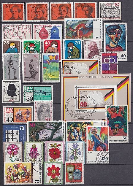 BRD Briefmarken 1970 - 1979 o GESTEMPELT komplett in Barsinghausen