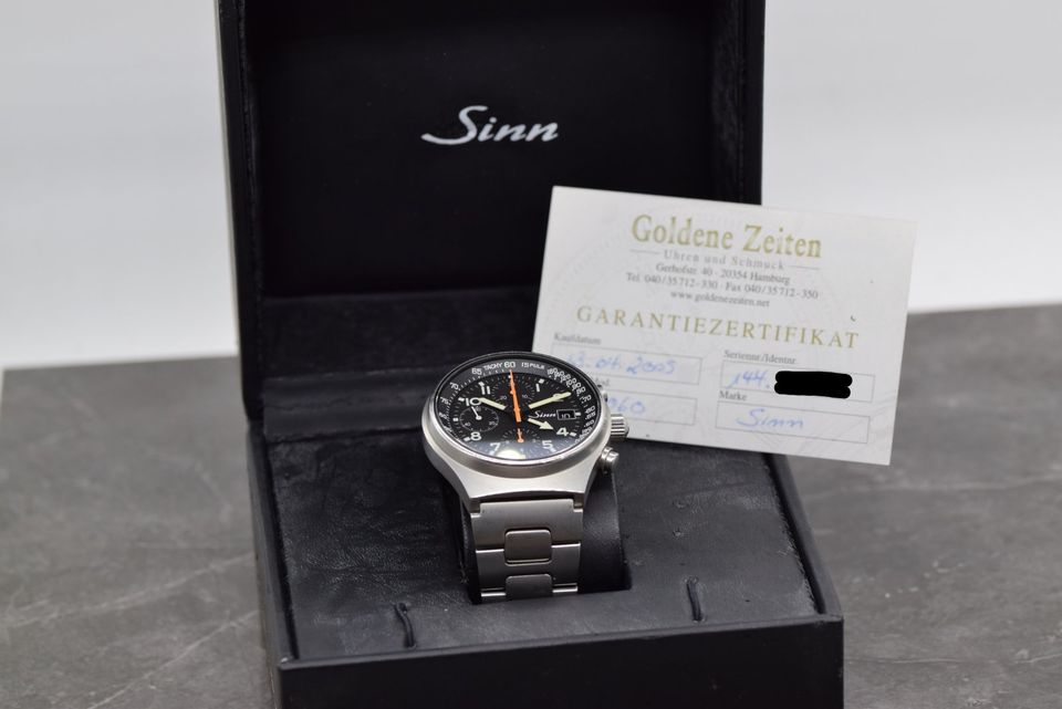 Sinn 144 GMT ST Ref. 144.060 mit Box & Garantiekarte von 2005 in Potsdam