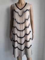 Strenesse Seiden Kleid m. Pailletten | Gr. S | 30er Stil | creme Bayern - Waltenhofen Vorschau